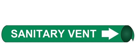 Sanitary Vent, Pre-coiled and Strap On Pipe Markers - Available in 8 Sizes