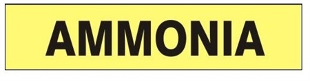 Self-Adhesive AMMONIA Pipe Marker - STYLE A - Choose from 5 Sizes