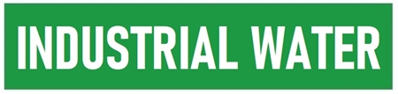 Self-Adhesive, INDUSTRIAL WATER, Pipe Marker - Choose from 5 Sizes