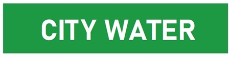 Self-Adhesive, CITY WATER Pipe Marker - Choose from 5 Sizes