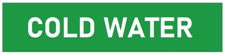 Self-Adhesive COLD WATER Pipe Marker - Choose from 5 Sizes