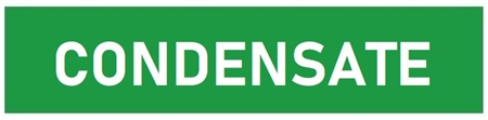 Self-Adhesive, CONDENSATE Pipe Marker - Choose from 5 Sizes