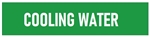 Self-Adhesive, COOLING WATER, Pipe Marker - Choose from 5 Sizes