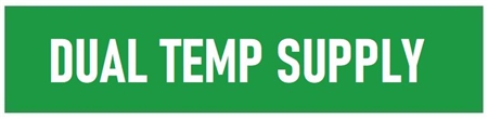 Self-Adhesive, DUAL TEMP SUPPLY, Pipe Marker - Choose from 5 Sizes