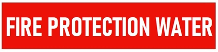Self-Adhesive, FIRE PROTECTION WATER, Pipe Marker - Choose from 5 Sizes