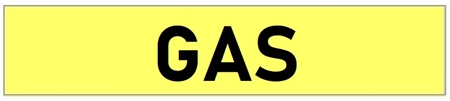 Self-Adhesive, GAS, Pipe Marker - Choose from 5 Sizes