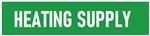 Green Self-Adhesive, HEATING SUPPLY, Pipe Marker - Choose from 5 Sizes