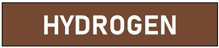 Brown Self-Adhesive, HYDROGEN, Pipe Marker - Choose from 5 Sizes