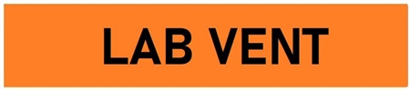 Orange Self-Adhesive, LAB VENT, Pipe Marker - Choose from 5 Sizes