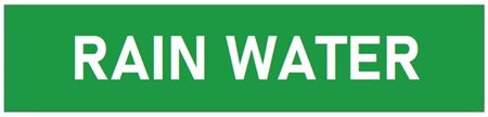 Self-Adhesive, RAIN WATER, Pipe Marker - Choose from 5 Sizes
