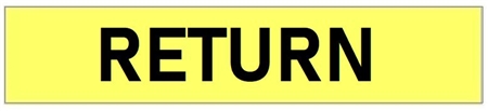 Return Point Sticker Self-Adhesive, RETURN, Pipe Marker- Safety Supply Warehouse