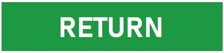 Green RETURN, Self-Adhesive Pipe Marker - Choose from 5 Sizes