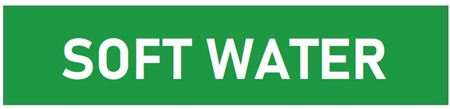 Self-Adhesive, SOFT WATER, Pipe Marker - Choose from 5 Sizes