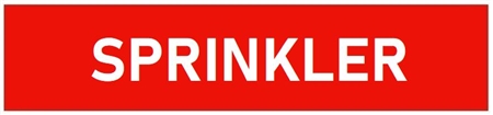Self-Adhesive SPRINKLER, Pipe Marker - Choose from 5 Sizes