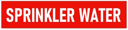 SPRINKLER WATER, Pipe Marker - Choose from 5 Sizes