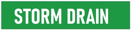 Self-Adhesive, STORM DRAIN, Pipe Marker - Choose from 5 Sizes