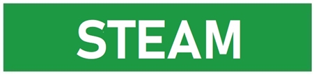 Green Self-Adhesive, STEAM, Pipe Marker - Choose from 5 Sizes