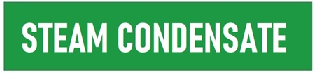 Green Self-Adhesive, STEAM CONDENSATE, Pipe Marker - Choose from 5 Sizes