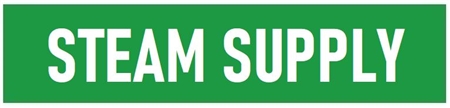 Green Self-Adhesive, STEAM SUPPLY, Pipe Marker - Choose from 5 Sizes