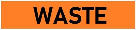 Orange Self Adhesive, WASTE Pipe Marker - Choose from 5 Sizes