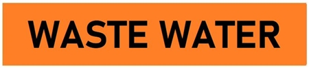 Self-Adhesive, WASTE WATER, Pipe Marker - Choose from 5 Sizes