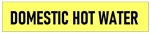 Self-Adhesive, DOMESTIC HOT WATER, Pipe Marker - Choose from 5 Sizes