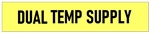 DUAL TEMP SUPPLY, Self-Adhesive Pipe Marker - Choose from 5 Sizes
