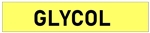 Yellow GLYCOL, Pipe Marker - Choose from 5 Sizes