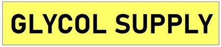 Yellow GLYCOL SUPPLY, Self-Adhesive Pipe Marker - Choose from 5 Sizes