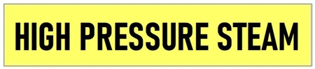 Yellow, HIGH PRESSURE STEAM, Self-Adhesive Pipe Marker - Choose from 5 Sizes