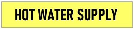 HOT WATER SUPPLY, Self-Adhesive Pipe Marker - Choose from 5 Sizes