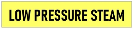 LOW PRESSURE STEAM, Self-Adhesive Pipe Marker - Choose from 5 Sizes