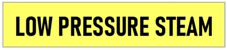 Yellow, LOW PRESSURE STEAM, Self-Adhesive Pipe Marker - Choose from 5 Sizes
