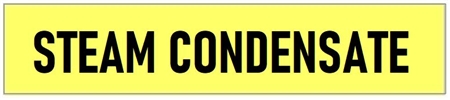 Yellow, STEAM CONDENSATE, Self-Adhesive Pipe Marker - Choose from 5 Sizes