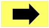 Black / Yellow Pipe Marker Directional Flow Arrow - Choose from 5 Sizes
