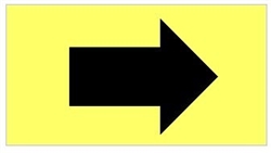Black / Yellow Pipe Marker Directional Flow Arrow - Choose from 5 Sizes