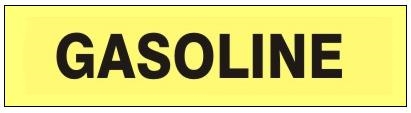 Roll Form GASOLINE Pipe Markers on a Roll - Choose from 2 Sizes – 1 X 9 inch or 2 X 9 inch Rolls – Each roll contains 72 pipe markers.