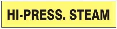 Roll Form HI-PRESS. STEAM Pipe Markers on a Roll - Choose from 2 Sizes – 1 X 9 inch or 2 X 9 inch Rolls – Each roll contains 72 pipe markers.