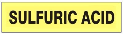 Roll Form SULFURIC ACID Pipe Markers-On-A-Roll - Choose from 2 Sizes – 1 X 9 inch or 2 X 9 inch Rolls – Each roll contains 72 pipe markers.