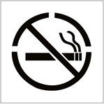 NO SMOKING SYMBOL - Floor Marking Stencil - 24 x 24