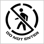 DO NOT ENTER - Floor Marking Stencil with Picto Graphic- 24 x 24