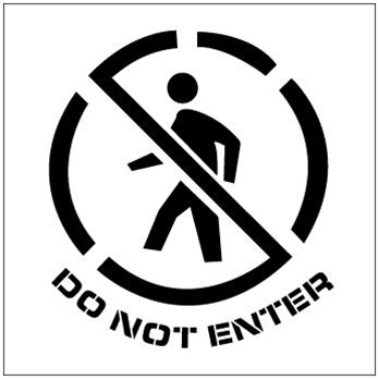 DO NOT ENTER - Floor Marking Stencil with Picto Graphic- 24 x 24