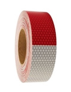 Red/White Reflective DOT Conspicuity Tape 2” x 24” 5PK 