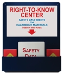 Right To Know Information Center With SDS Binder - 30" X 24" .063" aluminum with scratch-resistant, powder-coated finish