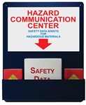 Hazard Communication Center With Binder - 30"H x 24"W backboard with 4 1/8" deep, triple divided pocket