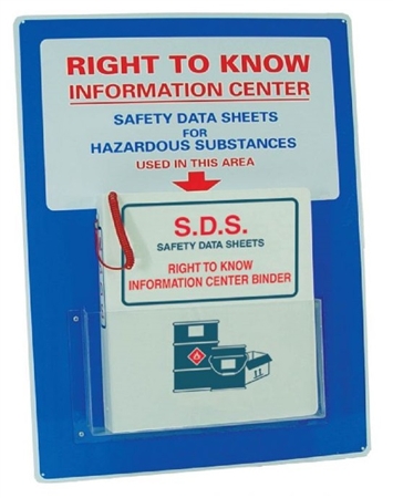 Mini Right To Know Information Center With SDS Binder - 24" X 18" Constructed of high-impact plastic