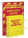 Right-To-Know Compliance Center, Wall Mount with 1.5"  Binder - 20" X 14" Constructed of high-impact plastic