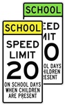 SCHOOL SPEED LIMIT 20 MPH Sign - Available in 24 X 48 Engineer Grade, Hi Intensity or Diamond Grade reflective .080 Aluminum