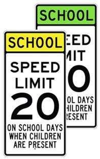 SCHOOL SPEED LIMIT 20 MPH Sign - Available in 24 X 48 Engineer Grade, Hi Intensity or Diamond Grade reflective .080 Aluminum