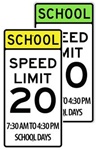 20 MPH SCHOOL ZONE SPEED LIMIT Sign - Available in 24 X 48 Engineer Grade, Hi Intensity or Diamond Grade reflective .080 Aluminum